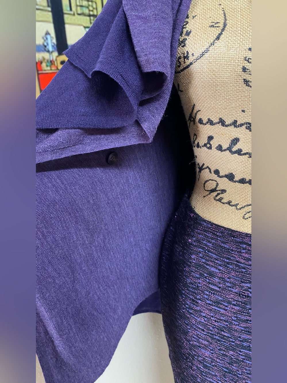 Lafayette 148 $268 New York Purple Heathered Knit Pencil Skirt NWT! - Picture 12 of 12